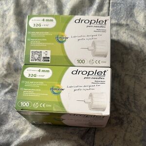 Droplet Pen Needles 32G 4mm - White & Green Boxes (100ct each)